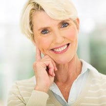 an older woman with perfect smile